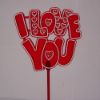 Picture of I LOVE YOU PICK RED/WHITE RED/GOLD ASSORTED X 24pcs