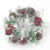 Picture of PLASTIC HOLLY WREATH SMALL WITH SNOW VARIEGATED