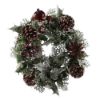 Picture of PLASTIC HOLLY WREATH SMALL WITH SNOW VARIEGATED