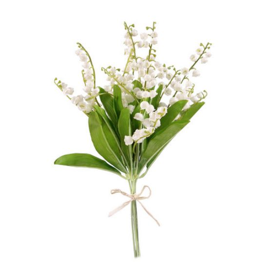 Picture of 32cm LILY OF THE VALLEY BUNDLE CREAM (6 STEMS)