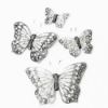 Picture of 12cm FEATHER BUTTERFLY ON CROCODILE CLIP IVORY/SILVER X 12pcs
