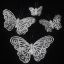 Picture of 7cm ORGANZA BUTTERFLY ON 20cm WIRE SILVER X 12pcs