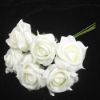 Picture of FOAM NOBLE ROSE - BUNCH OF 6 WHITE