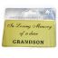 Picture of RECTANGULAR STICK-ON METAL PLAQUE GOLD - I-L-M OF A DEAR GRANDSON