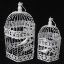 Picture of SET OF 2 METAL HEXAGONAL BIRDCAGES WHITE