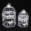 Picture of SET OF 2 METAL HEXAGONAL BIRDCAGES WHITE