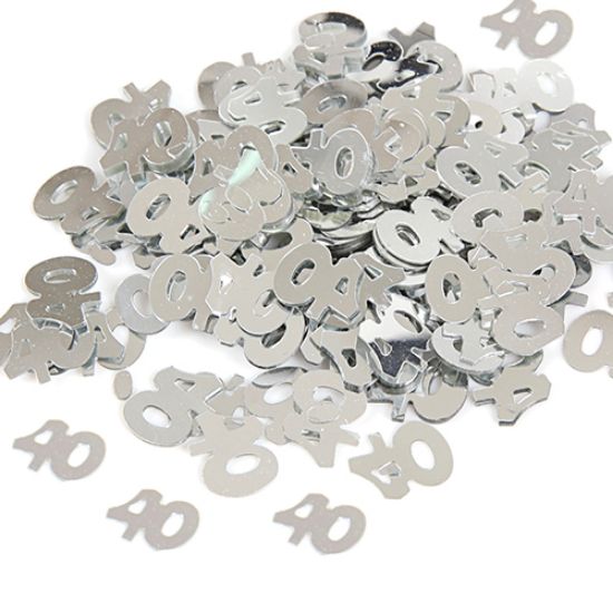 Picture of CONFETTI 14g SILVER 40TH BIRTHDAY