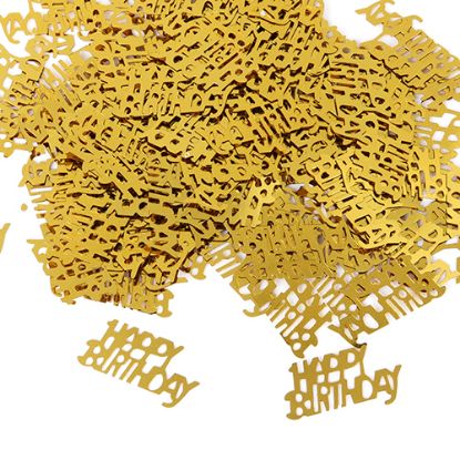 Picture of CONFETTI 14g GOLD HAPPY BIRTHDAY