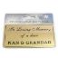 Picture of RECTANGULAR STICK-ON METAL PLAQUE GOLD - I-L-M OF A DEAR NAN AND GRANDAD