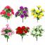 Picture of 42cm LARGE CARNATION BUSH (10 HEADS) WITH FOLIAGE ASSORTED X 24pcs