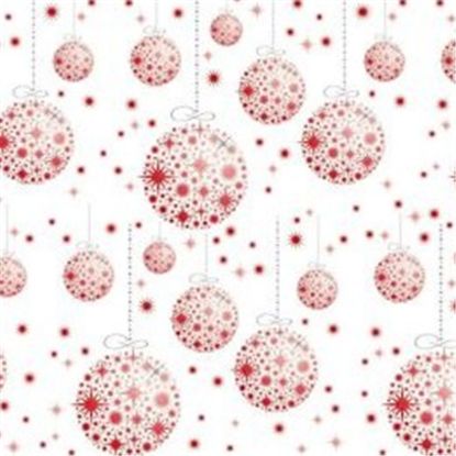 Picture of CELLOPHANE ROLL 80cm X 100met BAUBLE RED/GOLD