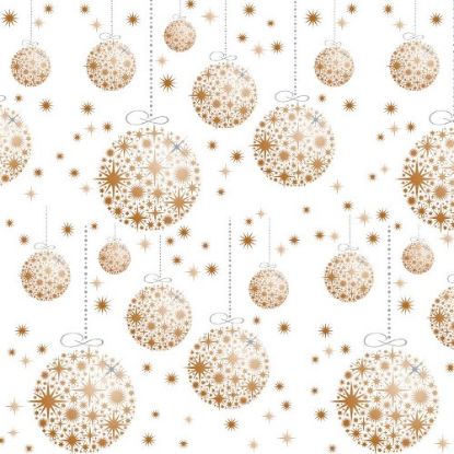 Picture of CELLOPHANE ROLL 80cm X 100met BAUBLE GOLD/SILVER