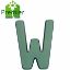 Picture of Premier® FLORAL FOAM PLASTIC BACKED CLIP ON LETTER W