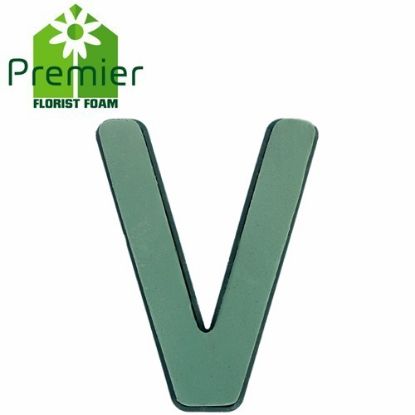 Picture of Premier® FLORAL FOAM PLASTIC BACKED CLIP ON LETTER V