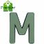 Picture of Premier® FLORAL FOAM PLASTIC BACKED CLIP ON LETTER M