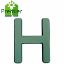 Picture of Premier® FLORAL FOAM PLASTIC BACKED CLIP ON LETTER H