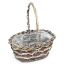 Picture of OVAL STRONG WIRED PLANTING BASKET NATURAL (PLASTIC LINED)