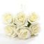 Picture of PRINCESS COLOURFAST FOAM ROSE BUNCH OF 6 IVORY