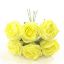 Picture of PRINCESS COLOURFAST FOAM ROSE BUNCH OF 6 LIGHT YELLOW