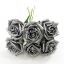 Picture of PRINCESS COLOURFAST FOAM ROSE BUNCH OF 6 PEARLISED SILVER