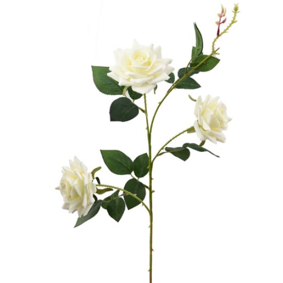 Picture of 79cm DIAMOND ROSE SPRAY IVORY