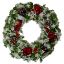 Picture of 18 INCH LARGE PLASTIC HOLLY WREATH WITH POMEGRANITE VARIEGATED