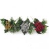 Picture of CHRISTMAS PICK WITH GLITTERED FLOWER GOLD X 72pcs