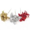 Picture of CHRISTMAS PICK WITH GLITTERED HOLLY GOLD X 72pcs