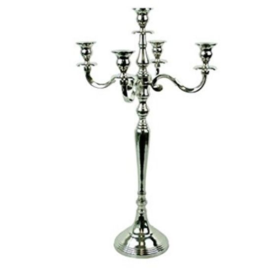 Picture of 65cm ALUMINIUM 5 ARM CANDELABRA NICKEL PLATED