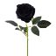 Picture of 52cm SINGLE LARGE VELVET TOUCH OPEN ROSE BLACK