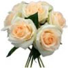 Picture of 25cm LARGE OPEN ROSE BUNDLE (BUNDLE OF 7) PEACH