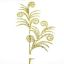Picture of 85cm GLITTERED PEACOCK SPRAY GOLD