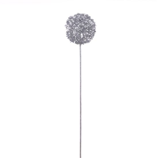 Picture of 82cm GLITTERED LARGE ALLIUM SILVER