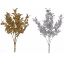 Picture of 29cm GLITTERED HOLLY BUSH (5 HEADS) ASSORTED GOLD AND SILVER X 36pcs
