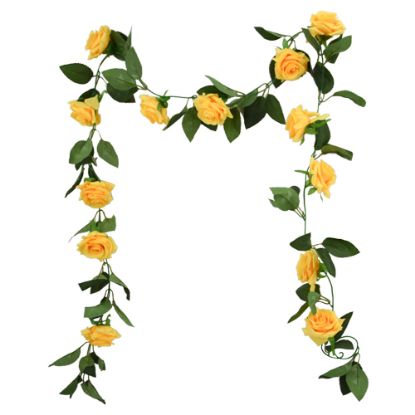 Picture of 183cm (6ft) ROSE GARLAND YELLOW