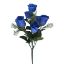 Picture of 32cm ROSEBUD BUSH WITH GYP (7 HEADS) ROYAL BLUE