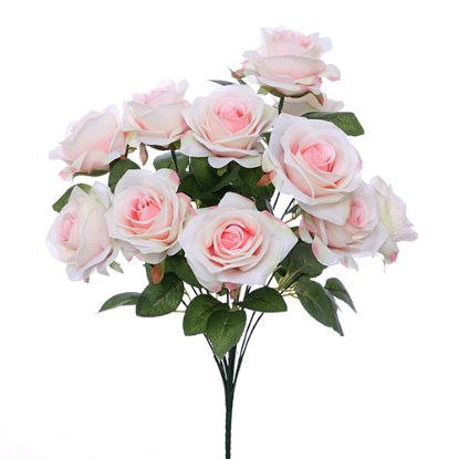 Picture of 42cm LARGE OPEN ROSE BUSH CREAM/PINK/PEACH