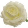 Picture of SINGLE ROSE FLOWER HEAD IVORY X 48pcs