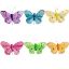 Picture of 8cm FEATHER BUTTERFLY ON 20cm WIRE ASSORTED X 12pcs