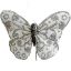 Picture of 8cm FEATHER BUTTERFLY ON 20cm WIRE IVORY/SILVER X 12pcs