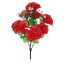 Picture of CARNATION BUSH (8 HEADS) RED WITH GOLD GLITTER