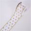 Picture of 50mm HESSIAN WOVEN EDGE RIBBON WITH STARS WHITE/GOLD X 10yds