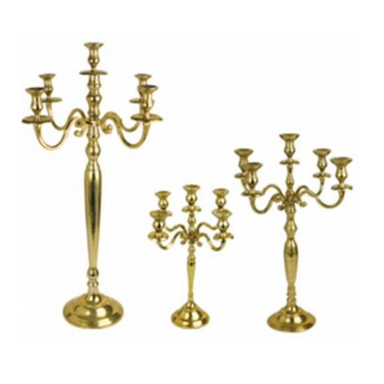 Picture of 80cm ALUMINIUM 5 ARM CANDELABRA GOLD