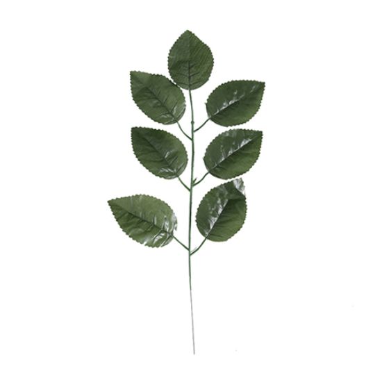 Picture of 40cm ROSE LEAF SPRAY (7 LEAVES) DARK GREEN X 6pcs