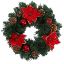 Picture of 30cm SPRUCE AND PINE WREATH WITH CONES BERRIES AND BAUBLES RED/GOLD
