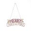 Picture of 21.5cm WOODEN MERRY CHRISTMAS HANGING SIGN WITH REINDEER DECO NATURAL/RED