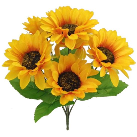 Picture of 36cm SUNFLOWER BUSH YELLOW