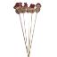 Picture of CHRISTMAS WOODEN CHARACTERS ON 50cm WOODEN STICK NATURAL/RED ASSORTED x 6pcs