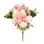 Picture of 25cm PEONY AND HYDRANGEA BUSH WITH BERRIES AND FOLIAGE PINK