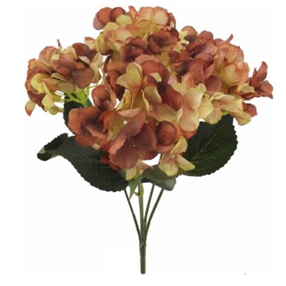 Picture of 45cm HYDRANGEA BUSH CREAM/BROWN (NAMED GREY ON THE BOX)